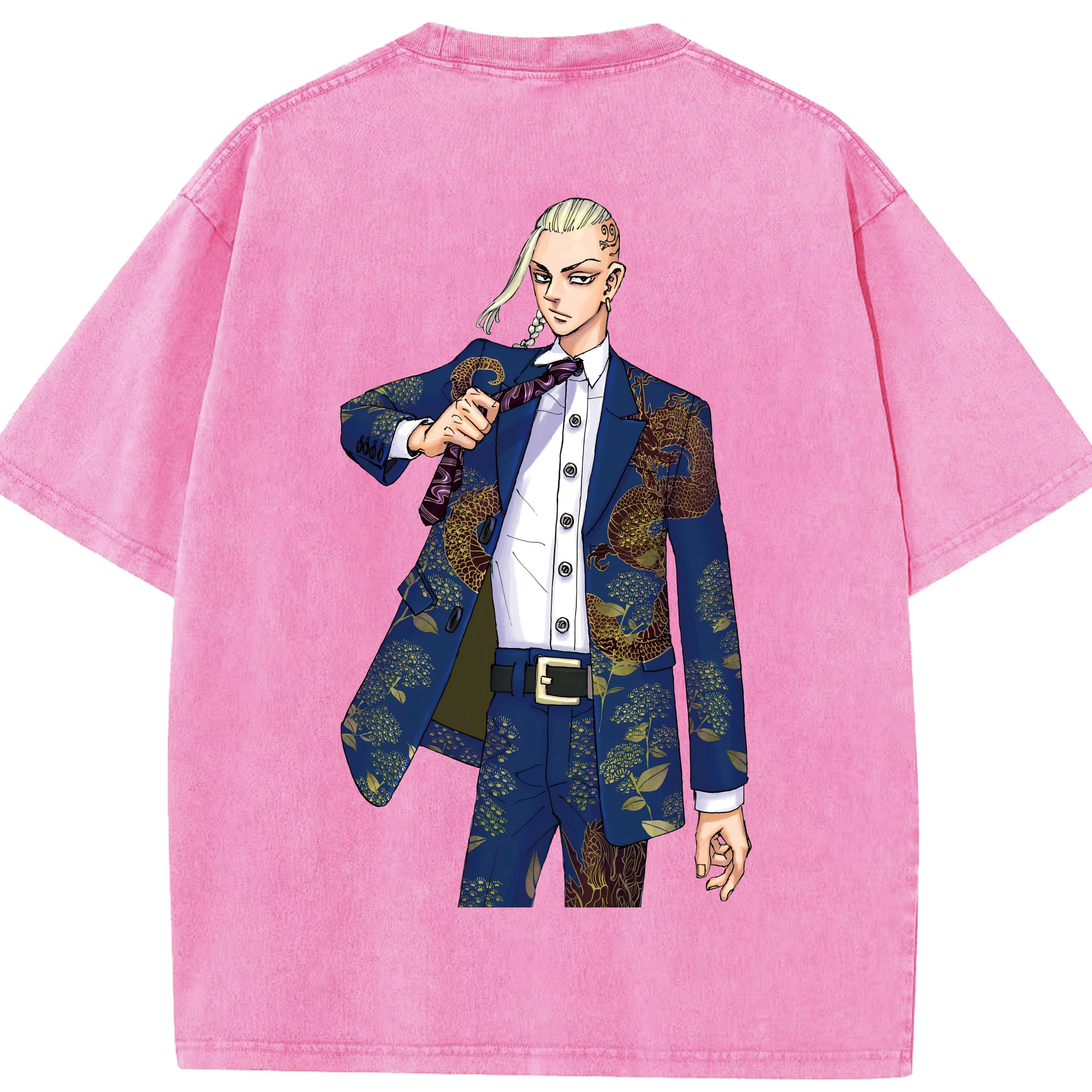 （画像用） 東京リベンジャーズ Tokyo Revengers 綿100% ヴィンテージ風 半袖Tシャツ（背面プリント）